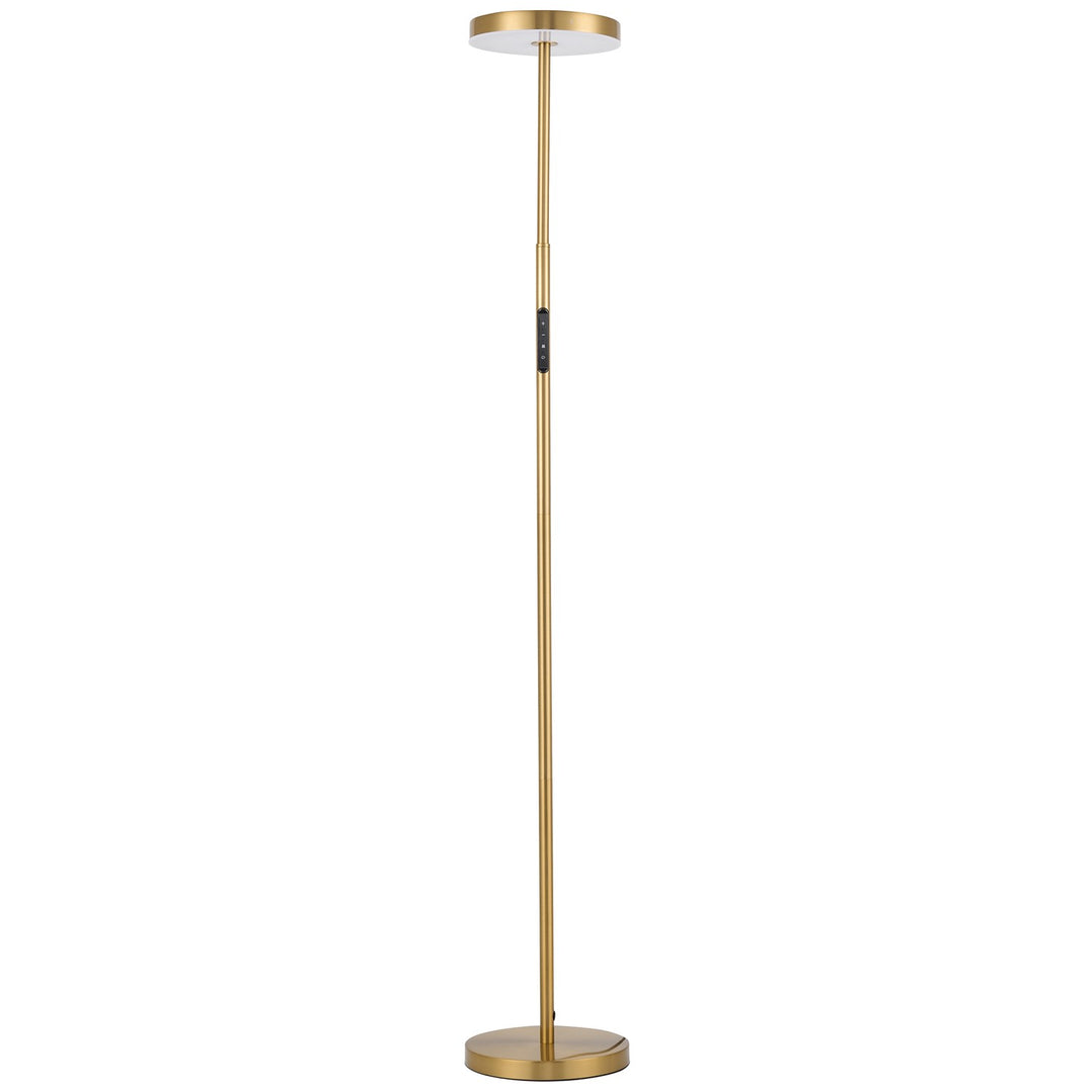 30W Floor Lamp In Polished Chrome W/ White Acrylic Diffuser by Dainolite