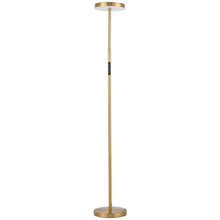 30W Floor Lamp In Polished Chrome W/ White Acrylic Diffuser by Dainolite