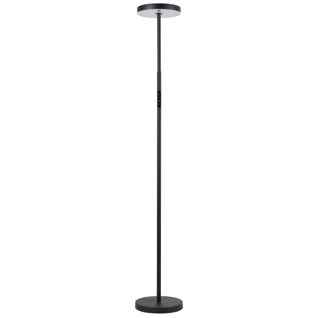 30W Floor Lamp Sand Black With White Acrylic Diffuser by Dainolite