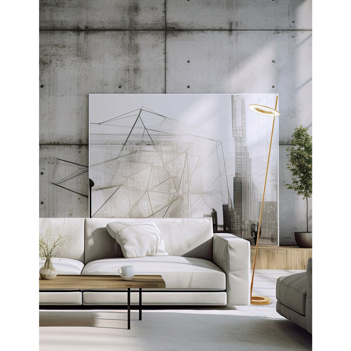 20W Floor Lamp Aged Brass