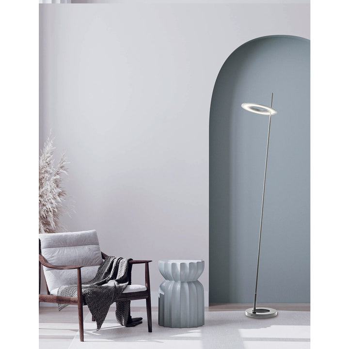 20W Floor Lamp Satin Chrome