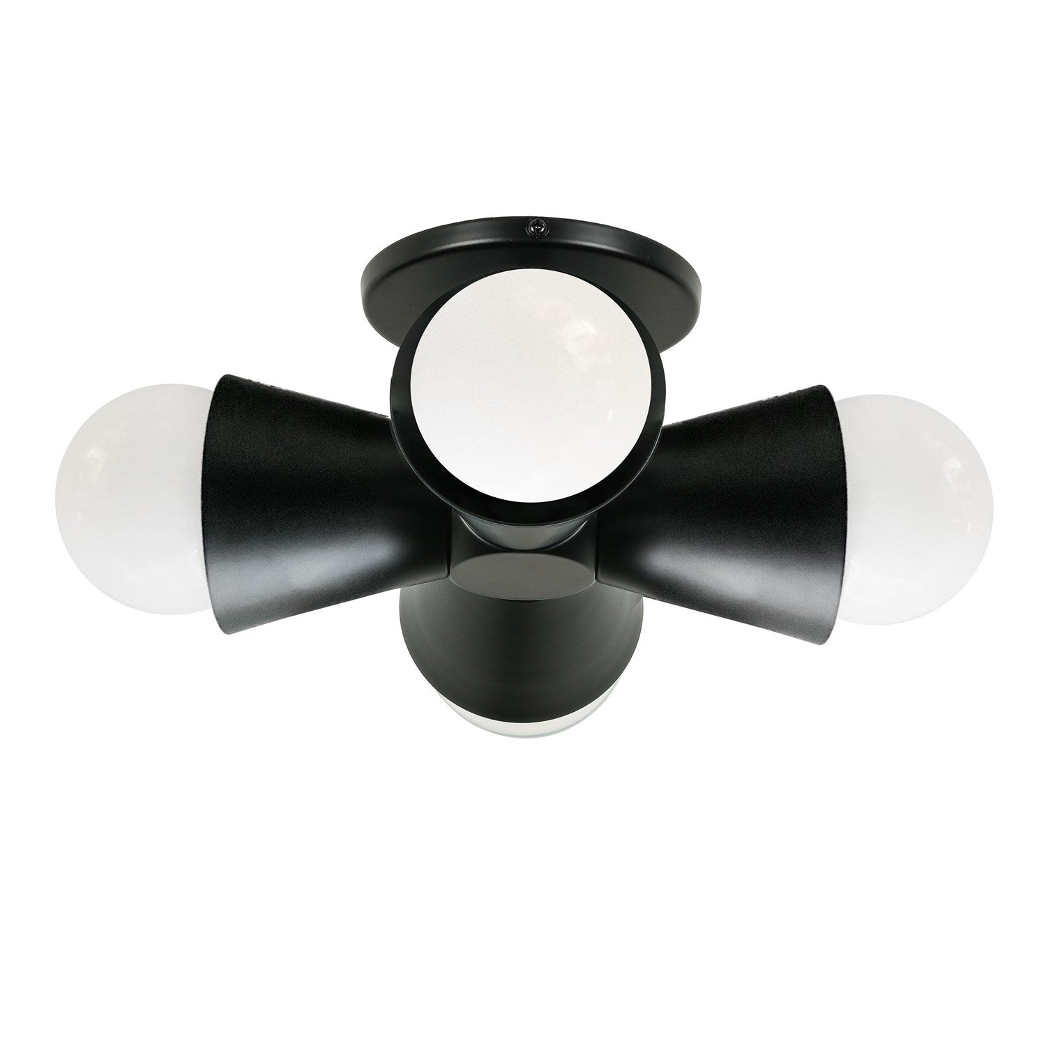 4 Light Incandescent Flush Mount Matte Black by Dainolite