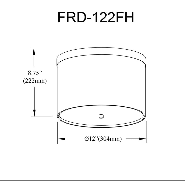 4 Light Incandescent Flush Mount Matte Black