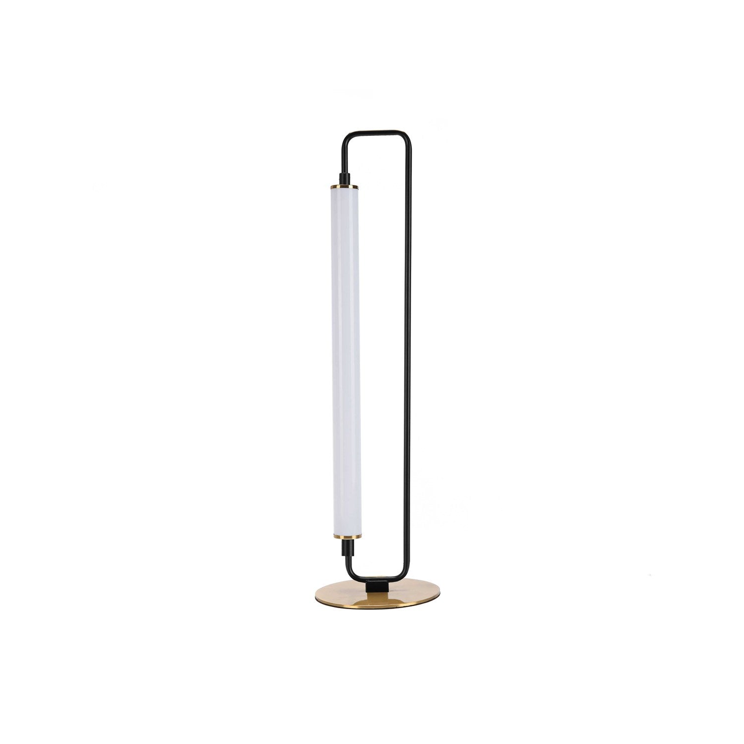 1 Light Led  Table Lamp Matte Black W/ White Acrylic by Dainolite