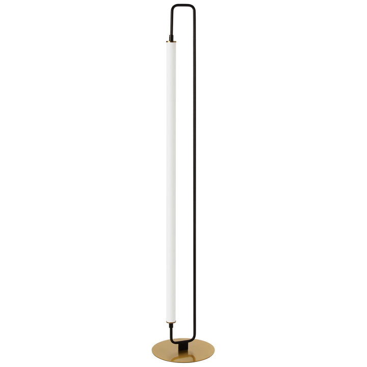 1 Light Led  Floor Lamp Matte Black W/ White Acrylic