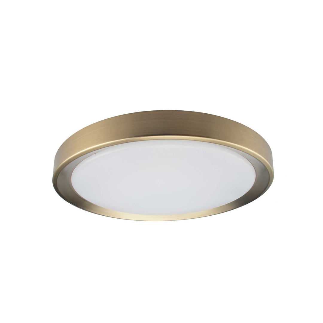 24W 3Cct Flush Mount Aged Brass With White Diffuser by Dainolite