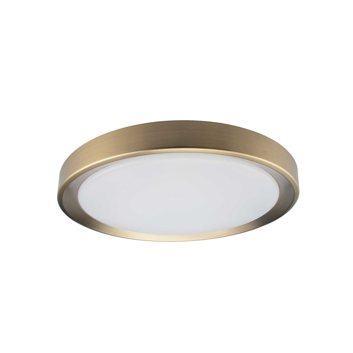 24W 3Cct Flush Mount Aged Brass With White Diffuser by Dainolite