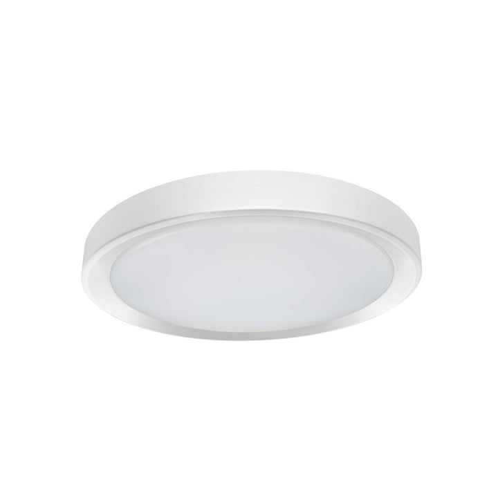 24W 3Cct Flush Mount Matte White With White Diffuser by Dainolite