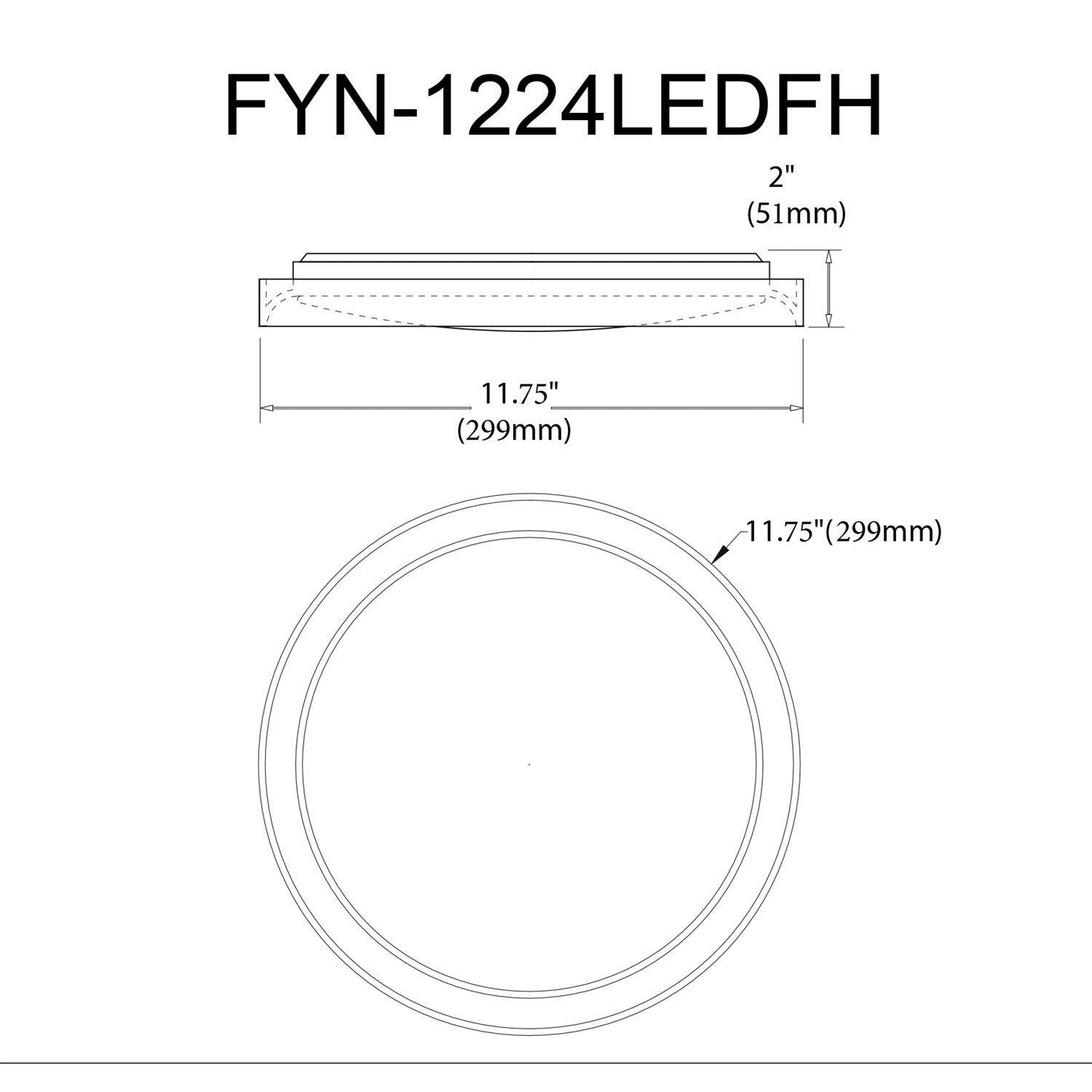 24W 3Cct Flush Mount Sandy Black With White Diffuser