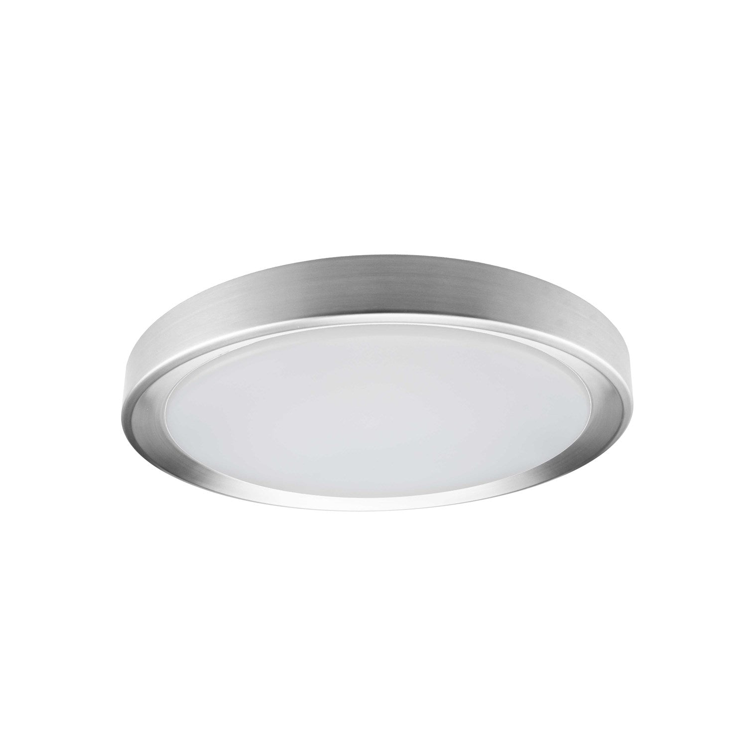 24W 3Cct Flush Mount Satin Chrome With White Diffuser by Dainolite