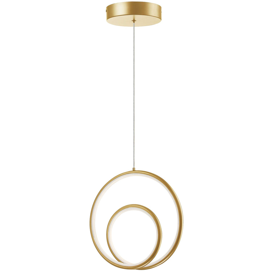 22W Pendant, Aged Brass W/ White Silicone Diffuser by Dainolite