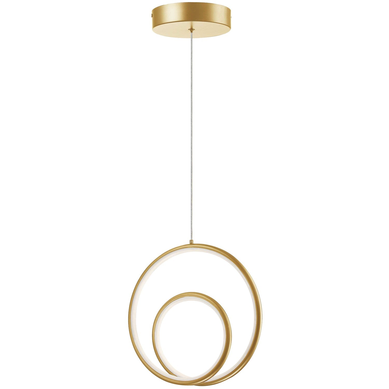 22W Pendant, Aged Brass W/ White Silicone Diffuser by Dainolite