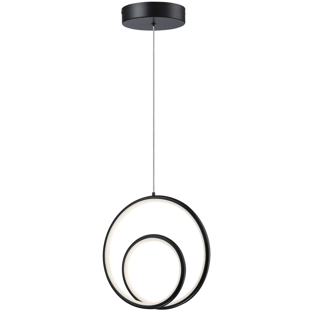 22W Pendant, Matte Black W/ White Silicone Diffuser by Dainolite