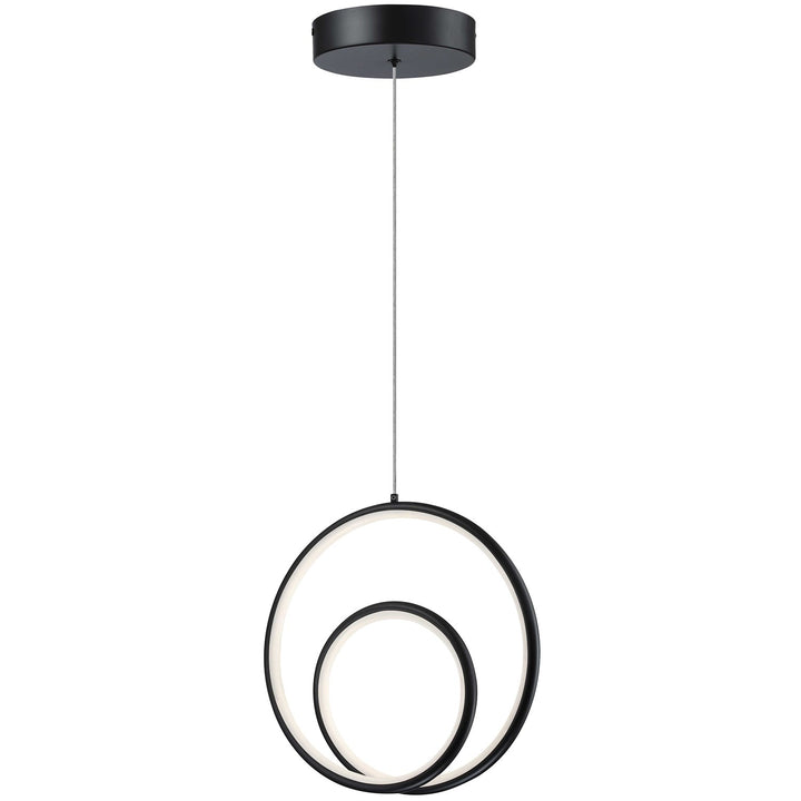 22W Pendant, Matte Black W/ White Silicone Diffuser by Dainolite