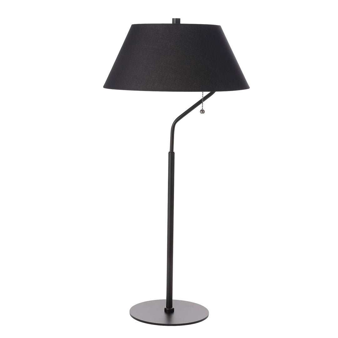 1 Light Matte Black Table Lamp With Black Shade by Dainolite