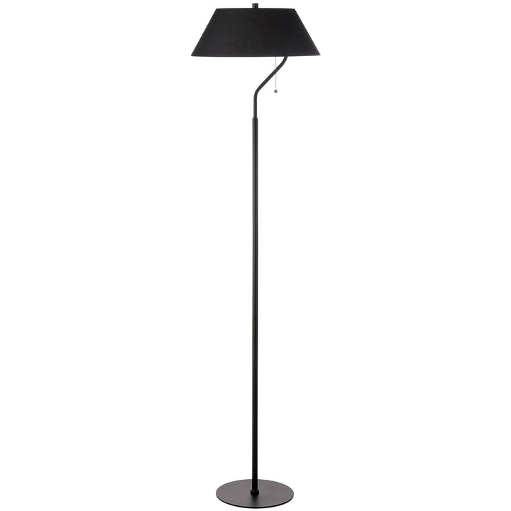 1 Light Matte Black Floor Lamp With Black Shade by Dainolite