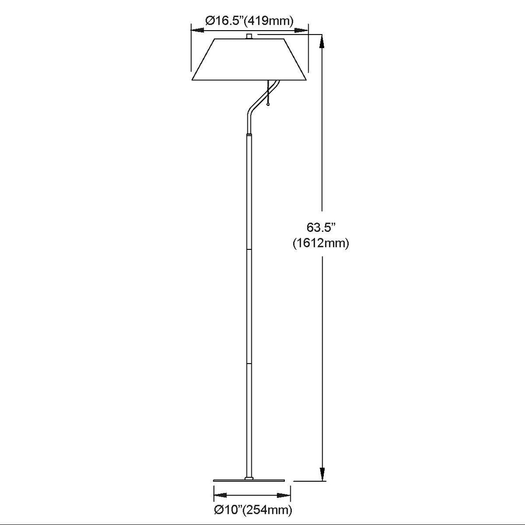 1 Light Matte Black Floor Lamp With Black Shade