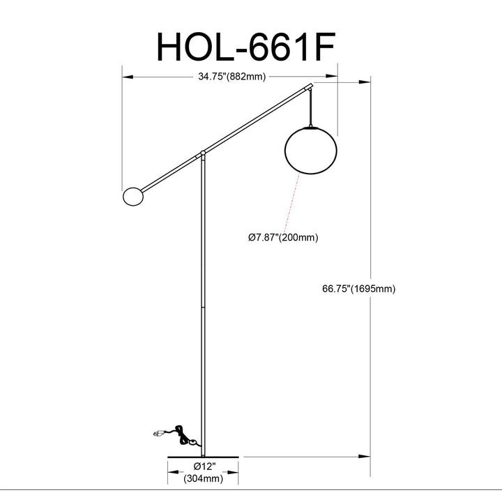1 Light Incandescent Floor Lamp Matte Black With Opal Glass