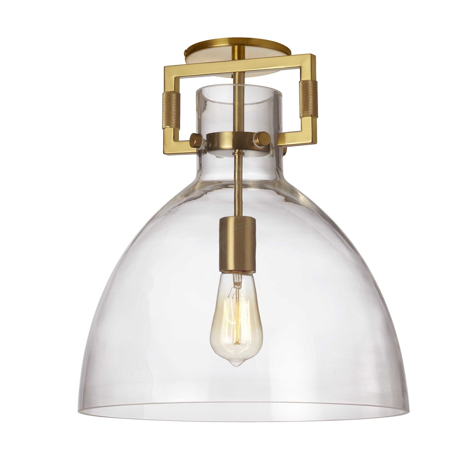 1 Light Incandescent  Semi-Flush Mount W/ Clear Glass by Dainolite