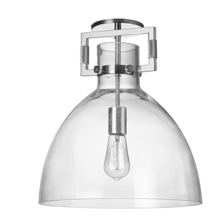 1 Light Incandescent  Semi-Flush Mount W/ Clear Glass by Dainolite