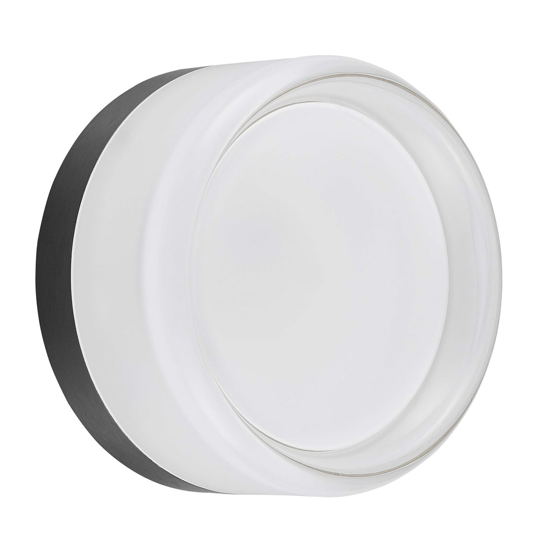 15W Wall Sconce Matte Black With Clear & Frosted Acrylic Diffuser by Dainolite