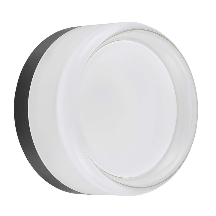 15W Wall Sconce Matte Black With Clear & Frosted Acrylic Diffuser by Dainolite