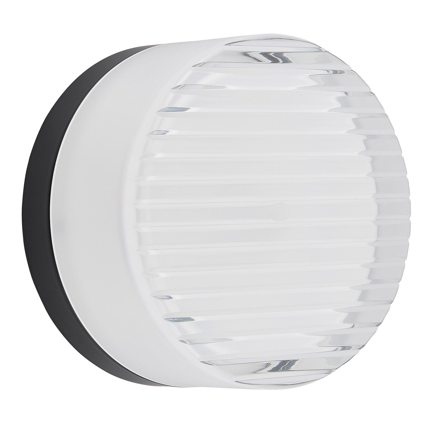 15W Outdoor Wall Sconce, Matte Black W/ Clear & Frosted Glass by Dainolite