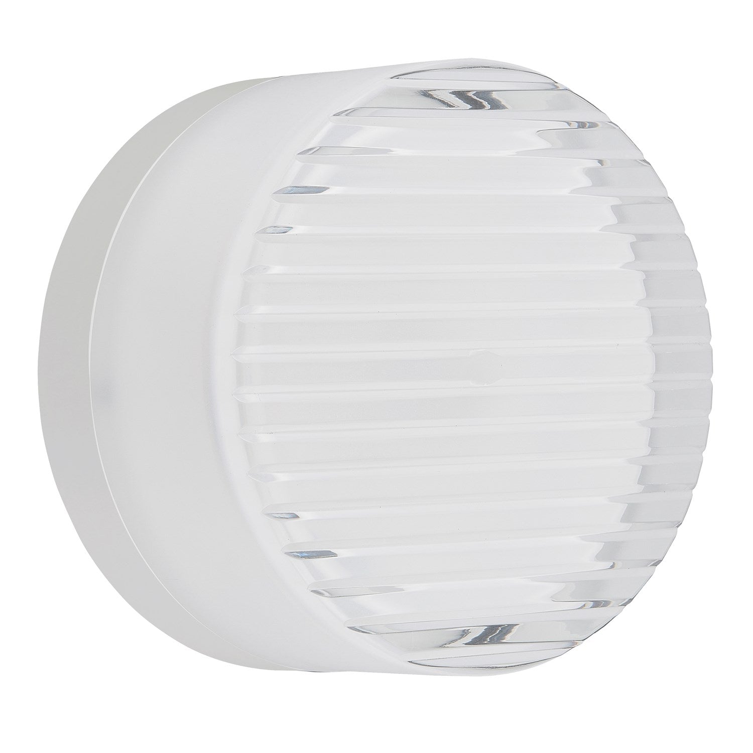 15W Outdoor Wall Sconce, Matte White W/ Clear & Frosted Glass by Dainolite