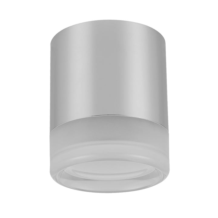 15W Flush Mount In Polished Chrome W/ Clear & Frosted Acrylic Diffuser by Dainolite