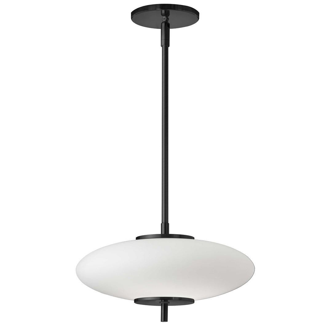 16W Pendant Matte Black With Opal Glass by Dainolite