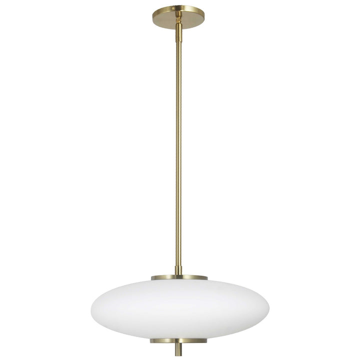 24W Led  Pendant Aged Brass W/ White Glass by Dainolite
