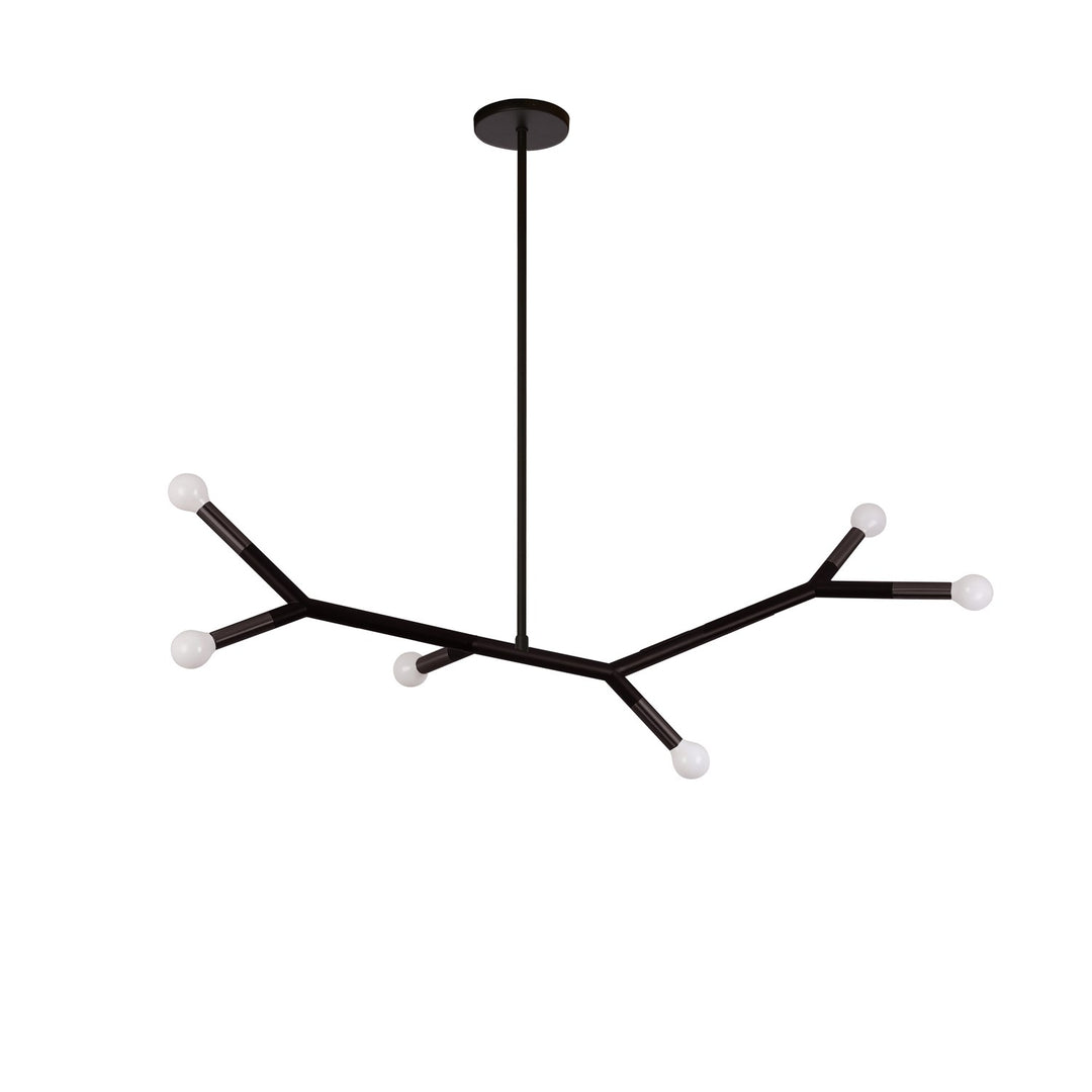 6 Light Horizontal Pendant In Matte Black by Dainolite