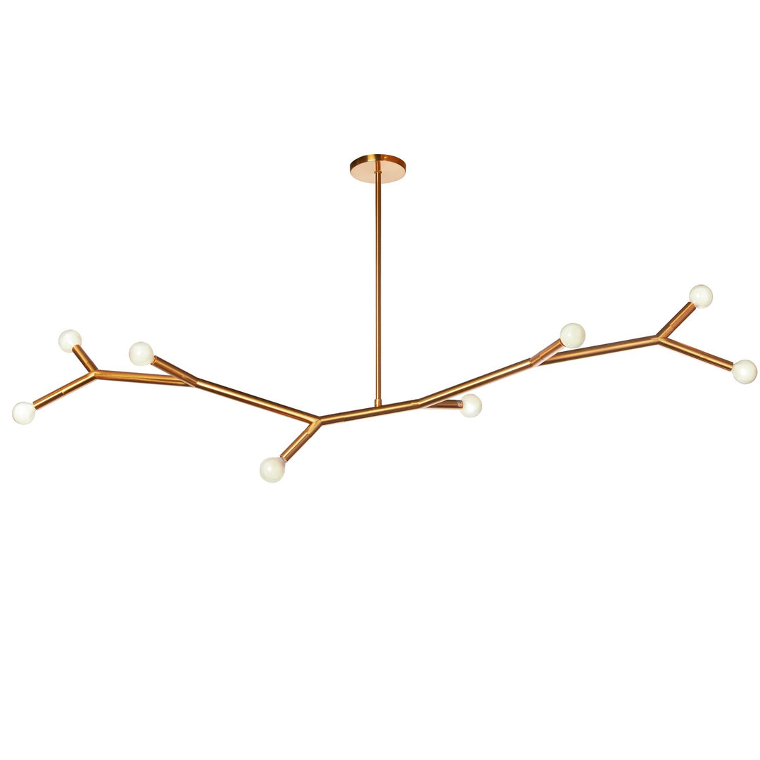 8 Light Incandescent Horizontal Pendant Aged Brass by Dainolite
