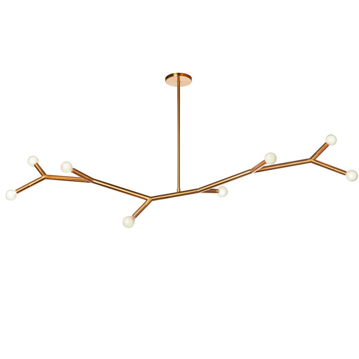 8 Light Incandescent Horizontal Pendant Aged Brass by Dainolite