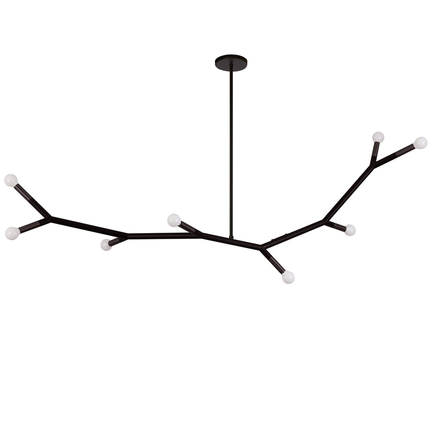 8 Light Incandescent Horizontal Pendant Matte Black by Dainolite