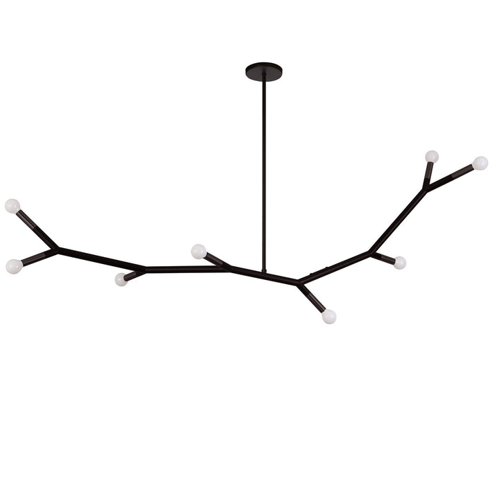 8 Light Incandescent Horizontal Pendant Matte Black by Dainolite