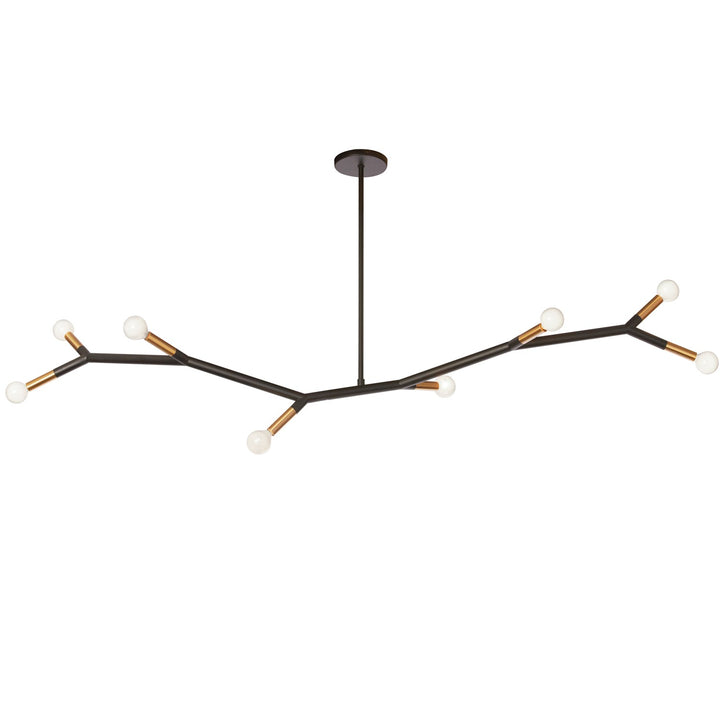 8 Light Incandescent Horizontal Pendant Matte Black