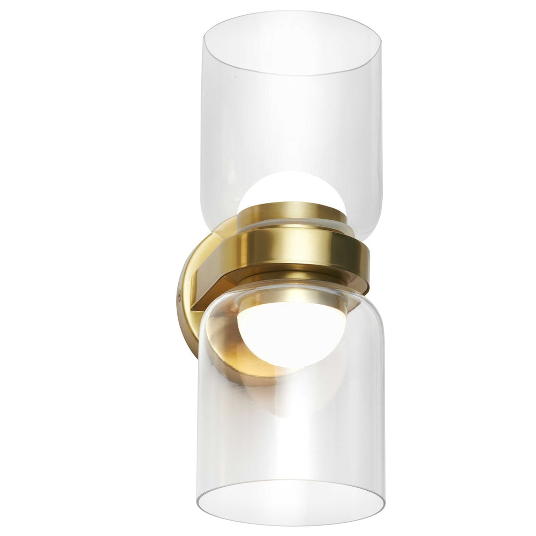 10W Led  Wall Sconce Aged Brass W/ Clear Glass by Dainolite