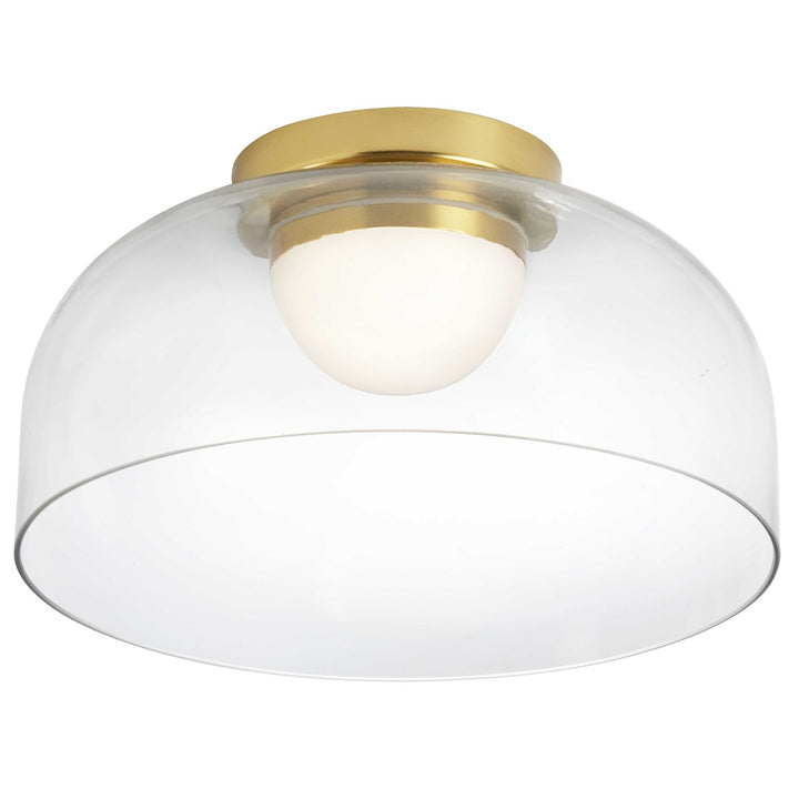 10W Led  Flush Mount Aged Brass W/ Clear Glass by Dainolite