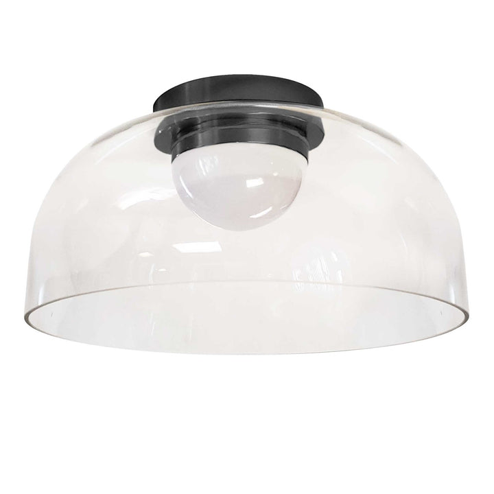 10W Led  Flush Mount Matte Black W/ Clear Glass by Dainolite
