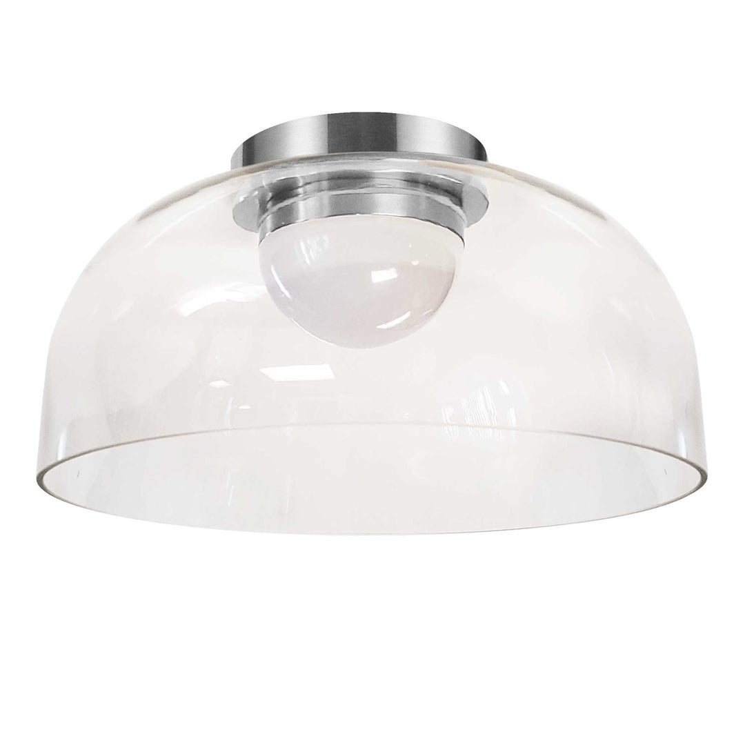 10W Led  Flush Mount Polished Chrome W/ Clear Glass by Dainolite