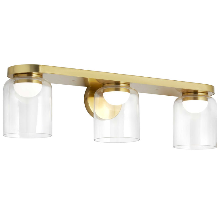 10W Led  Vanity Aged Brass W/ Clear Glass by Dainolite