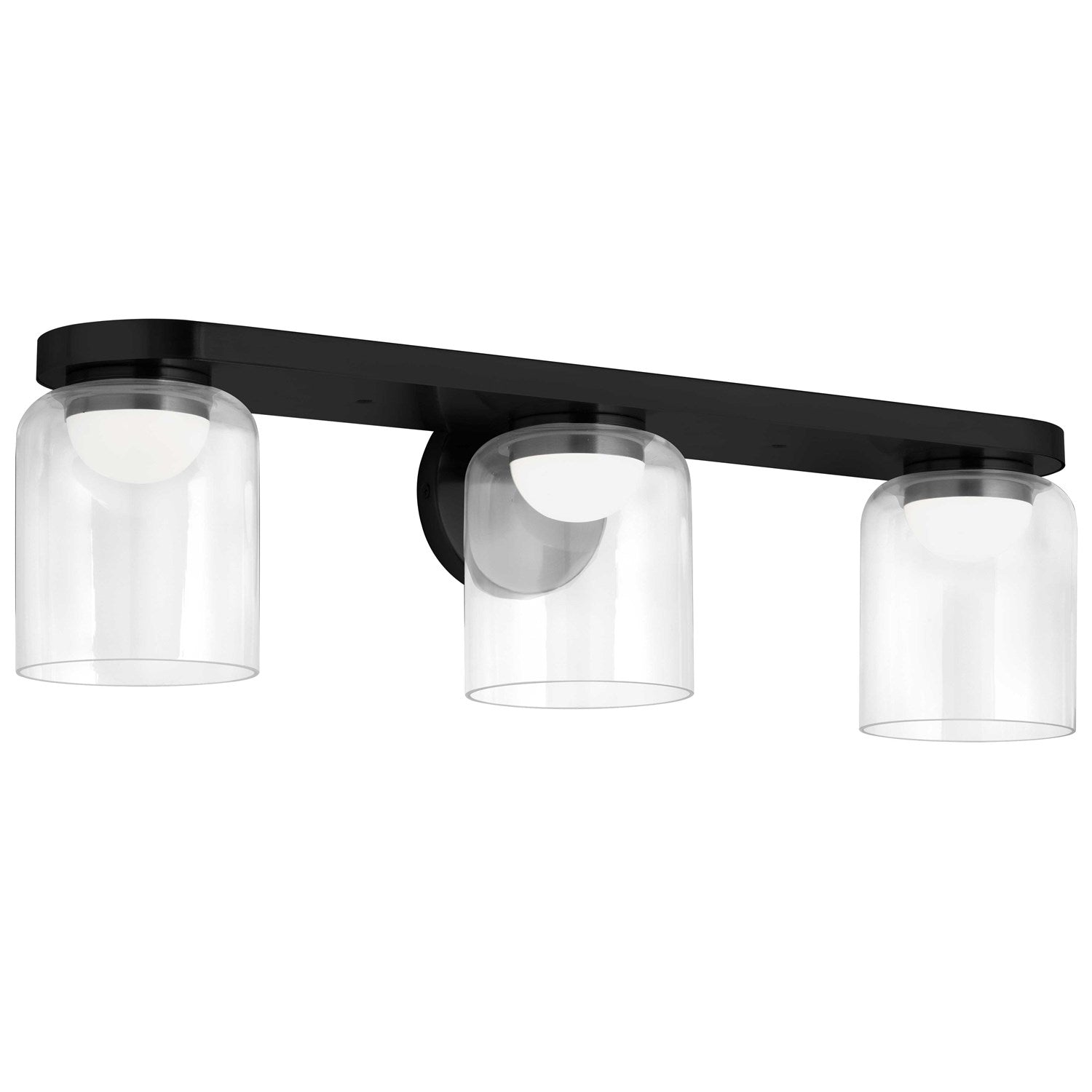 10W Led  Vanity Matte Black W/ Clear Glass by Dainolite