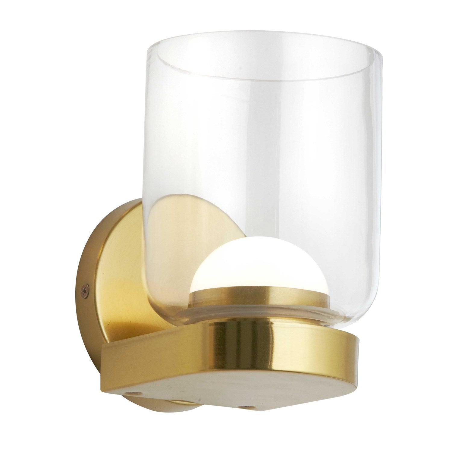 10W Led  Wall Sconce Aged Brass W/ Clear Glass by Dainolite
