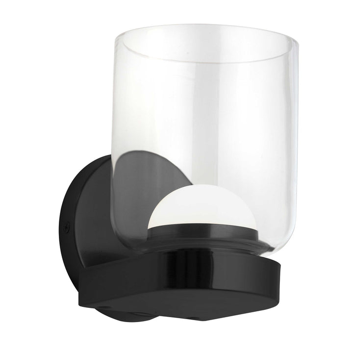 10W Led  Wall Sconce Matte Black W/ Clear Glass by Dainolite