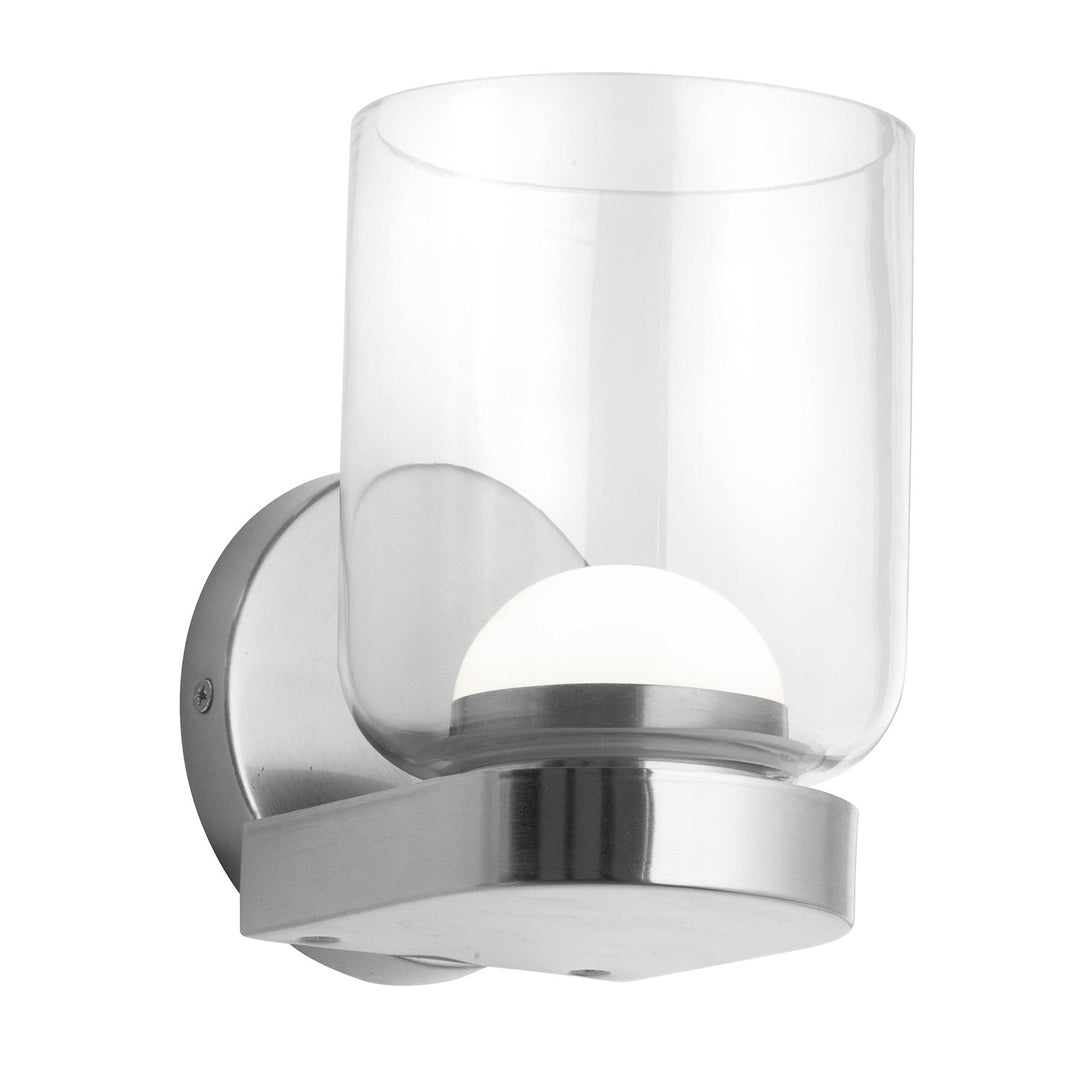 10W Led  Wall Sconce Polished Chrome W/ Clear Glass by Dainolite