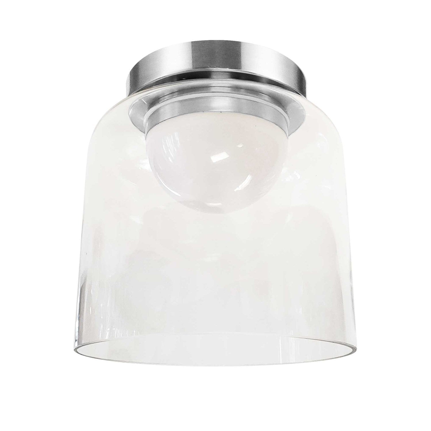 10W Led  Flush Mount Polished Chrome W/ Clear Glass by Dainolite