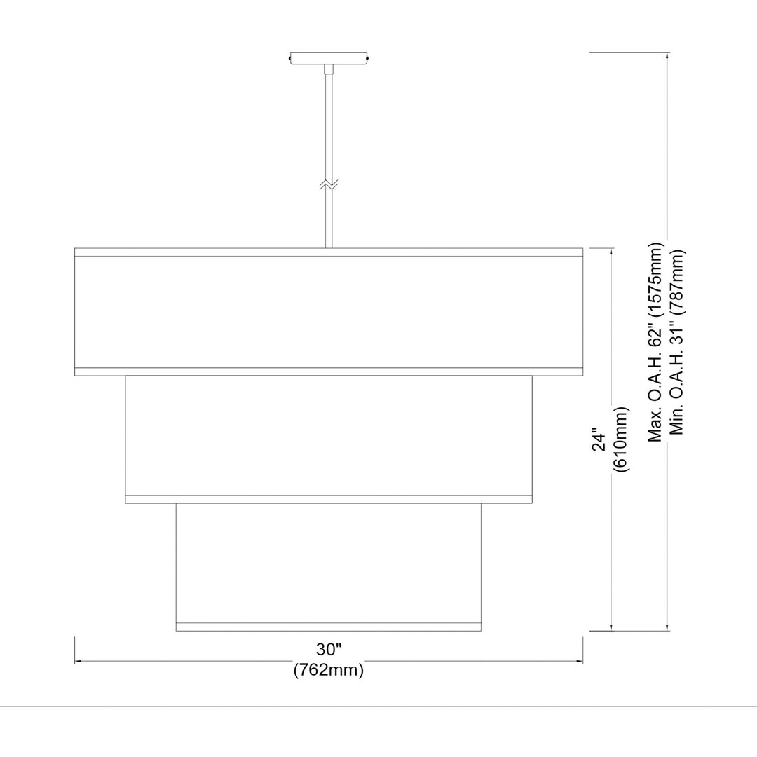 9 Light Incandescent Pendant, Matte Black W/Marble Alabaster Shade