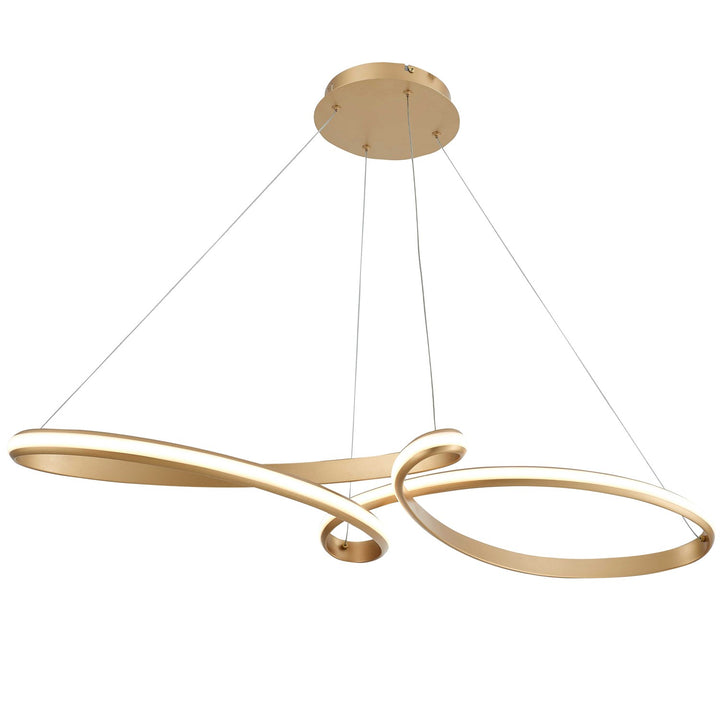 50W Horizontal Pendant Aged Brass With White Silicone Diffuser by Dainolite