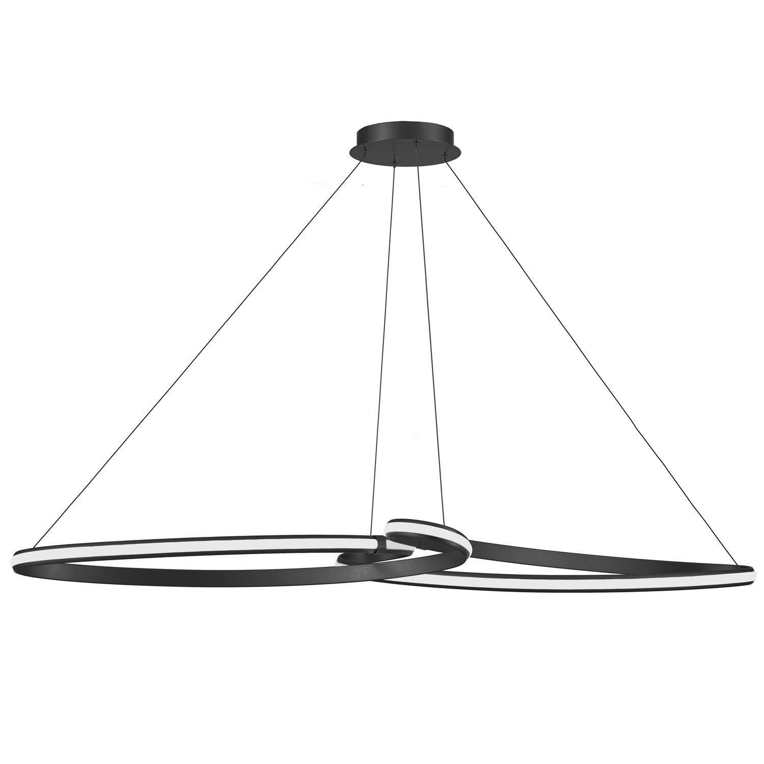 76W Led  Horizontal Pendant Matte Black by Dainolite